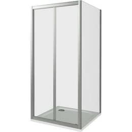 Душевое ограждение Bas Infinity SD+SP C-CH 100х100 см, хром/прозрачное фото 