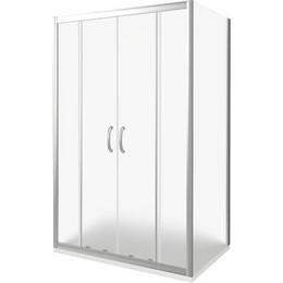 Душевое ограждение Bas Infinity WTW-TD+SP G-CH 150х80 см, хром/матовое фото 