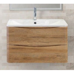 Тумба подвесная с раковиной BelBagno ACQUA-1000-2C-SO-RR 100 см, Rovere Rustico, Цвет фасада: Rovere Rustico фото 