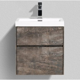 Тумба подвесная с раковиной BelBagno 50 см PIETRA MINI-500AS-2C-SO-PT, камень фото 
