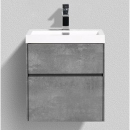 Тумба подвесная с раковиной BelBagno 50 см PIETRA MINI-500AS-2C-SO-SCM, цемент фото 