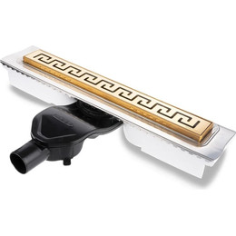 Трап Berges Wasserhaus B1 Antik 80 см 092126, нержавеющая сталь, золото фото 