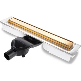 Трап Berges Wasserhaus B1 Keramik 90 см 092120, нержавеющая сталь, золото, Цвет производителя: золото, Размер трапа: 900 фото 