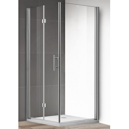 Душевое ограждение Cezares Eco ASH-1 100х80 см, хром/прозрачное фото 