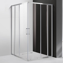 Душевое ограждение Cezares Molveno A-22 130х130 см, хром/прозрачное фото 