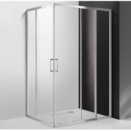 Душевое ограждение Cezares Molveno AH-21 110х90 см, хром/прозрачное фото 