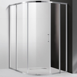 Душевое ограждение Cezares Molveno R-11 120х120 см MOLVENO-R-11-90+30-C-Cr-IV, хром/прозрачное фото 