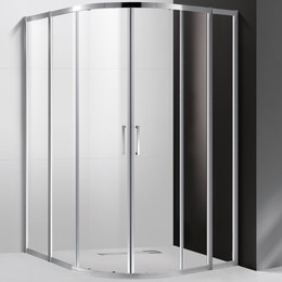 Душевое ограждение Cezares Molveno R-22 120х120 см, хром/прозрачное фото 
