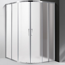 Душевое ограждение Cezares Molveno R-22 130х130 см, хром/матовое фото 