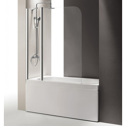 Шторка для ванны Cezares Eco V-11 120 см L, хром/матовое фото 