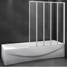 Шторка для ванны Cezares Relax V-5 120 см R, белый/матовое фото 