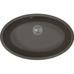 Кухонная мойка Florentina Вега овал 22.430.E0650.302, антрацит, Цвет производителя: чёрный фото 