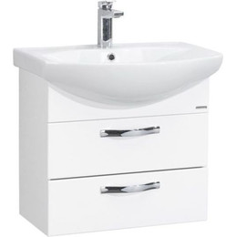 Тумба подвесная с раковиной Акватон Ария 65М см 1A1233K0AA010, белый фото 