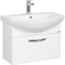 Тумба подвесная с раковиной Акватон Ария 65 см 1A1340K0AA010, белый фото 