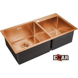 Кухонная мойка Emar EMB-210 1,2 мм, медь, Цвет производителя: медь фото 