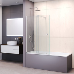 Шторка для ванны RGW SC-46 90 см 06114609-11 (стекло 8 мм), хром/прозрачное фото 