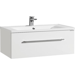 Тумба подвесная с раковиной Акватон Мадрид 120 см 1A1687K2MA010, белый фото 