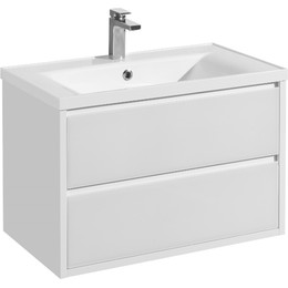 Тумба подвесная с раковиной Акватон Римини 80 см 1A2267K3RN010, белый фото 