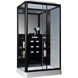 Гидробокс Loranto Selak CS 129 3A R 150х90х215, чёрный/прозрачное фото 