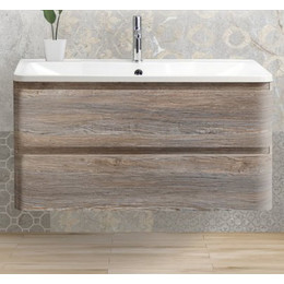 Тумба подвесная с раковиной BelBagno ALBANO-1000-2C-SO-PS 100 см, Pino Scania, Цвет фасада: Pino Scania фото 