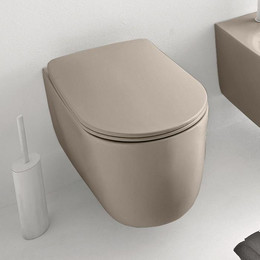 Унитаз подвесной безободковый Kerasan Nolita 531481, коричневый орех фото 