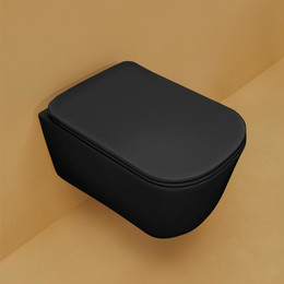 Унитаз подвесной безободковый Kerasan Tribeca 511431, черный матовый фото 