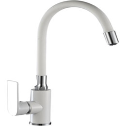 Смеситель для кухни Haiba HB73505-8, хром/белый фото 