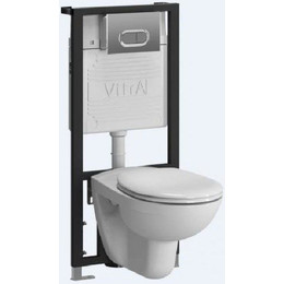 Унитаз подвесной с инсталляцией Vitra NORMUS 9773B003-7203 5 в 1 фото 