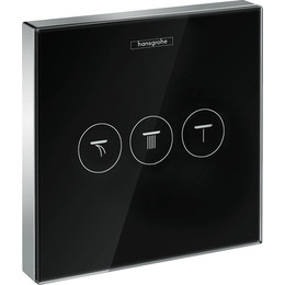 Переключатель потоков на три потребителя Hansgrohe Shower Select 15736600, черный/хром фото 