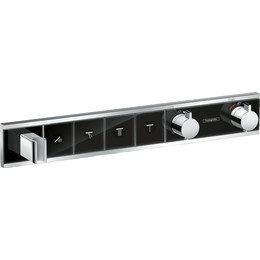 Смеситель для душа с термостатом Hansgrohe RainSelect 15357600, черный/хром фото 