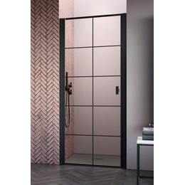 Душевая дверь Radaway Nes 8 Black DWJ I Factory 90 см 10076090-54-55L (стекло 8 мм), черный/прозрачное фото 