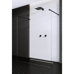 Душевая перегородка Radaway Modo X Black I 140х200 см 388344-54-01 (стекло 10 мм), черный/прозрачное фото 