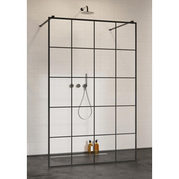 Душевая перегородка Radaway Modo X Black I Factory 120х200 см 388324-54-57 (стекло 10 мм), черный/прозрачное фото 