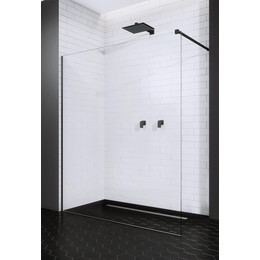 Душевая перегородка Radaway Modo X Black II 150х200 см 389354-54-01 (стекло 10 мм), черный/прозрачное фото 