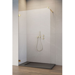 Душевая перегородка Radaway Essenza Pro Gold Walk-in 60х200 см 10103060-09-01, золото/прозрачное фото 