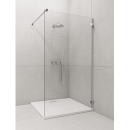 Душевая перегородка Radaway Euphoria Walk-in V 80х200 см 383110-01-01 (стекло 8 мм) , хром/прозрачное фото 