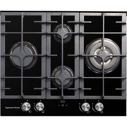 Газовая варочная поверхность Zigmund & Shtain MN 195.61 B (чёрное стекло) фото 