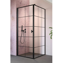 Душевое ограждение Radaway Nes Black KDJ I Factory + S1 100х80 см L, черный/прозрачное фото 
