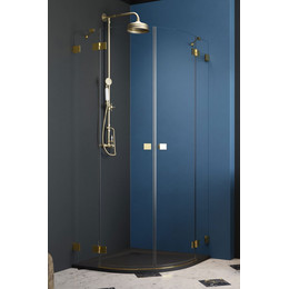 Душевое ограждение Radaway Essenza Pro Gold PDD 90х90 см, золото/прозрачное фото 