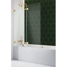 Шторка для ванны Radaway Essenza Pro Gold PND II 140 см 10102140-09-01L, золото/прозрачное фото 