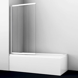 Шторка для ванны WasserKraft Main 100 см 41S02-100, хром/прозрачное фото 