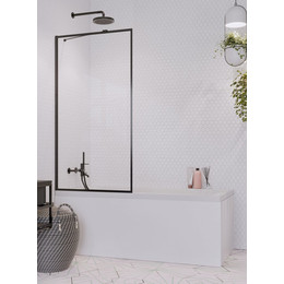 Шторка для ванны Radaway Idea Black PNJ II Frame 80 см 10001080-54-56, черный/прозрачное фото 