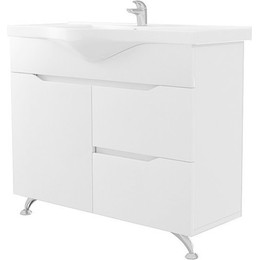 Тумба напольная с раковиной Mirsant Soho 100 см, белый фото 