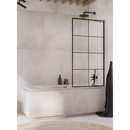 Шторка для ванны Radaway Idea Black PNJ II Factory 100 см 10001100-54-55, черный/прозрачное фото 