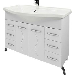 Тумба напольная с раковиной Mirsant Сандра 100 см, белый фото 