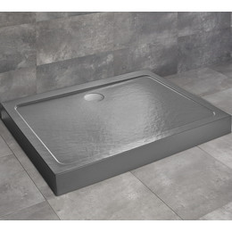 Поддон акриловый Radaway Doros D Compact Stone Anthracite 100х80 см SDRD1080-05-64S, антрацит фото 