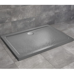 Поддон акриловый Radaway Doros D Stone Anthracite 100х80 см SDRD1080-01-64S, антрацит фото 