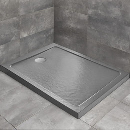 Поддон акриловый Radaway Doros F Stone Anthracite 100х80 см SDRF1080-01-64S, антрацит фото 