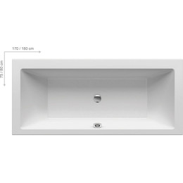 Ванна Ravak Formy 01 Slim 170х75 см C691300000, Размер - мм: 1700х750 фото 