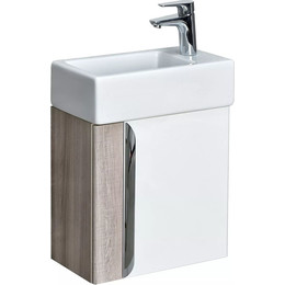 Тумба подвесная с раковиной Акватон Вита 44 см 1A2214K1VTD70, белый/ясень шимо фото 